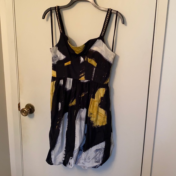 Rachel Roy black white and yellow bubble dress - Picture 1 of 7